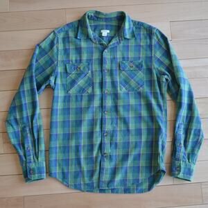Fossil Flannel Button Down Shirt Plaid Size Small
